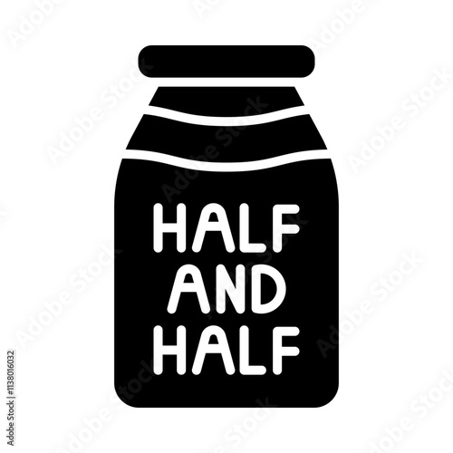 Half and Half glyph icon