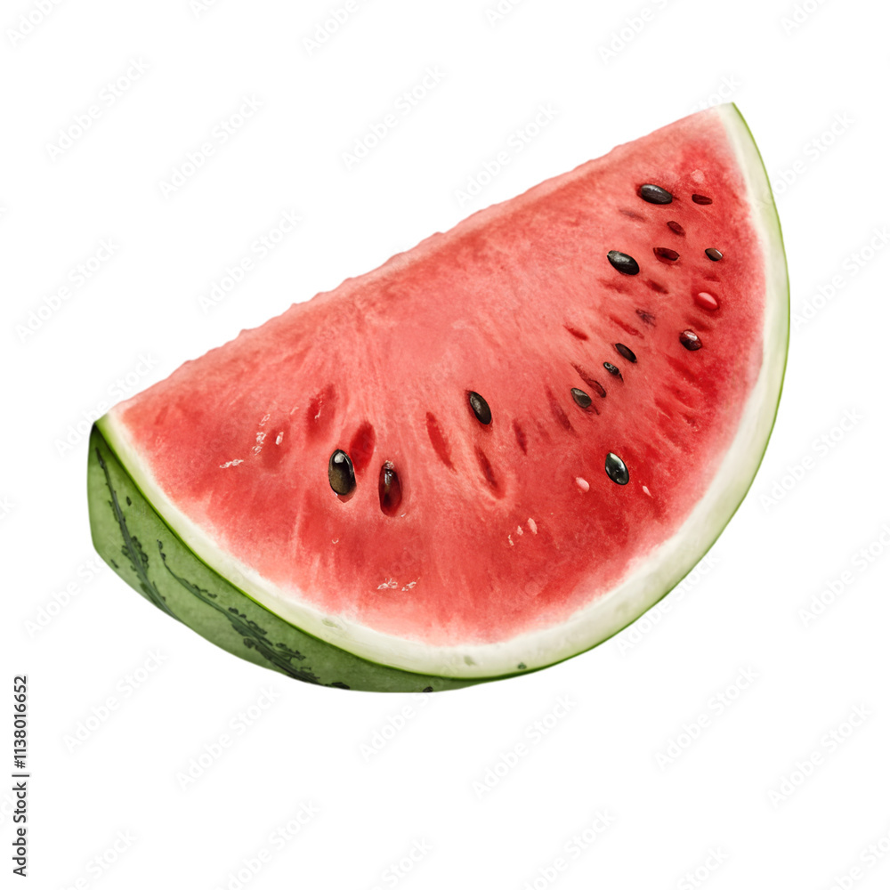 Watermelon slice on transparent background Watermelon slice on transparent background