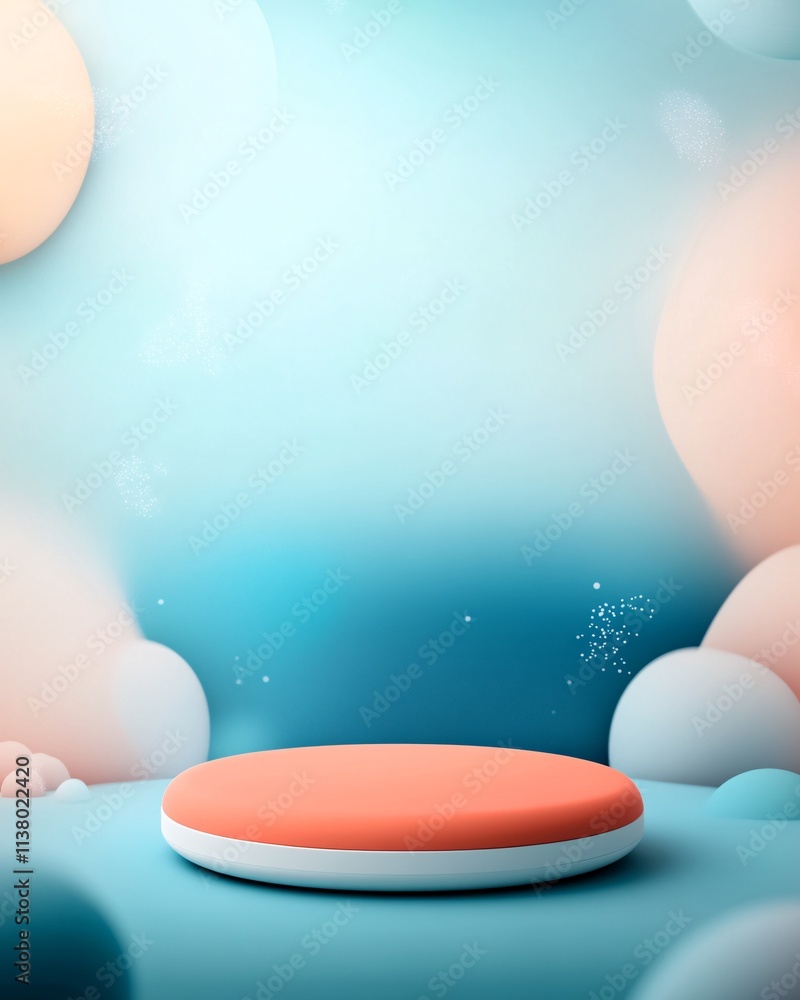 Fototapeta premium Abstract pastel background with podium