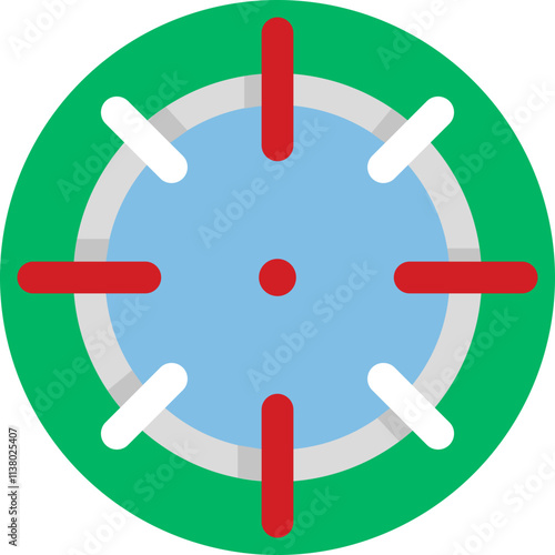 A minimalist target design with clean, crisp lines, reflecting the nerd’s obsession with structure.