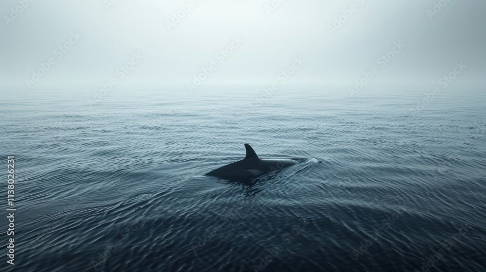 Fototapeta premium Killer whales are swimming in the deep ocean