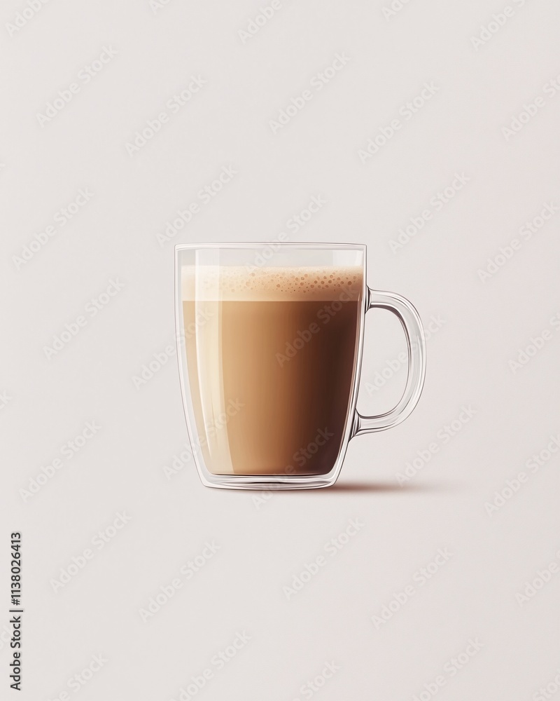 Coffee in a clear glass cup Coffee in a clear glass cup