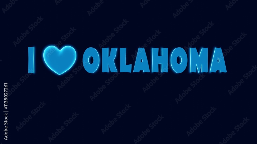 I LOVE OKLAHOMA CITY NEON STYLE DESIGN I LOVE OKLAHOMA CITY NEON STYLE DESIGN
