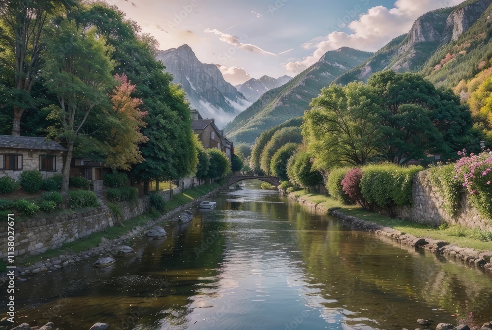 Fototapeta premium the river in the mountains