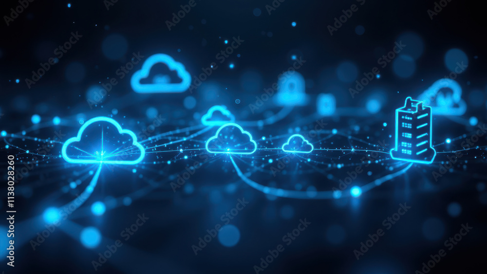 An abstract digital illustration showcasing a cloud-based infrastructure system with interconnected nodes and services, representing concepts such as Kubernetes, Docker, CI/CD, and DevOps. An abstract digital illustration showcasing a cloud-based infrastructure system with interconnected nodes and services, representing concepts such as Kubernetes, Docker, CI/CD, and DevOps.