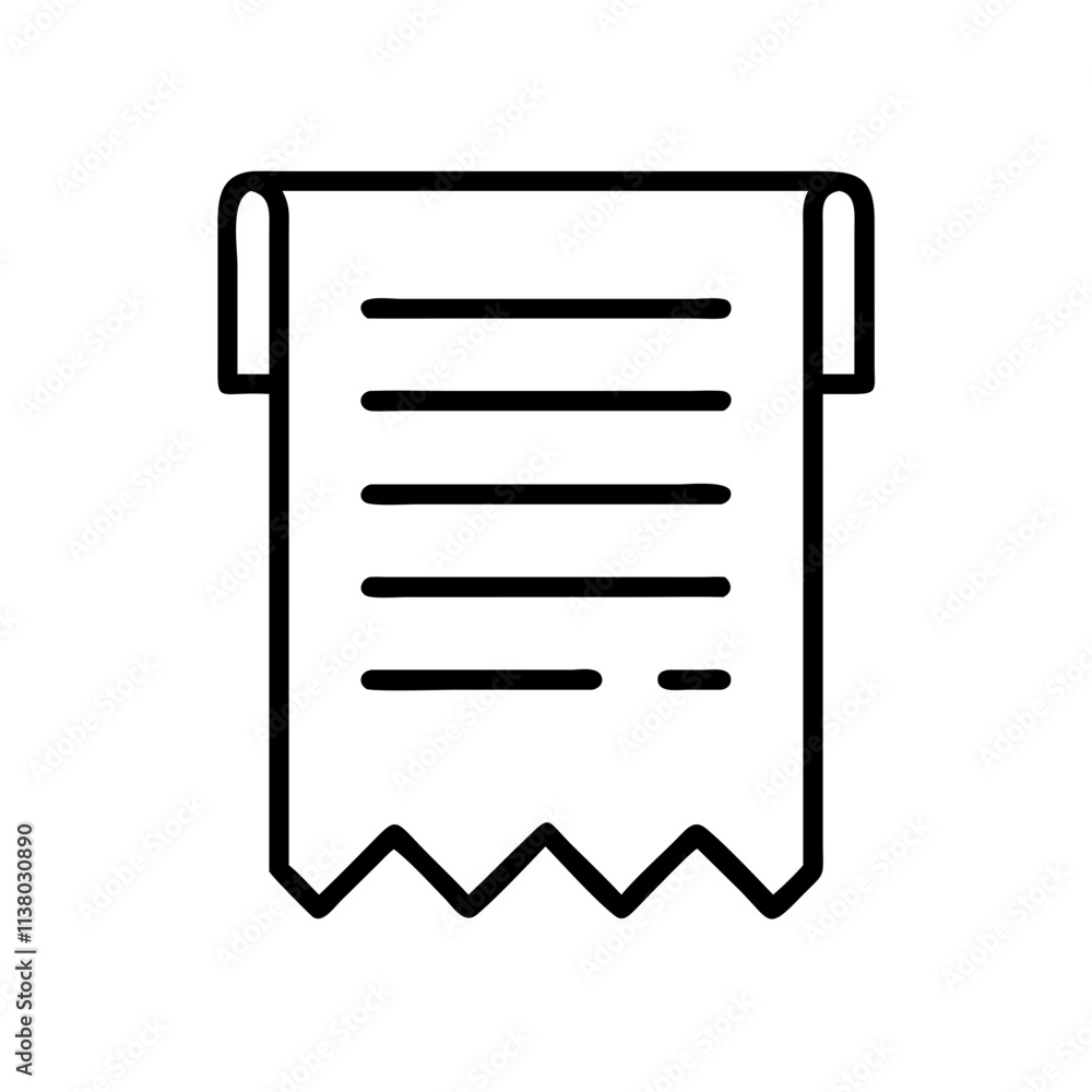 receipt icon, small business line art, business icon - simple black line art icon of receipt, for small business celebrations. business vector art. receipt icon, small business line art, business icon - simple black line art icon of receipt, for small business celebrations. business vector art.