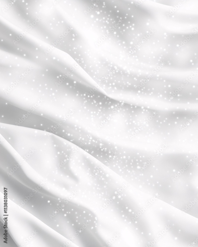 Elegant White Fabric with Sparkles Elegant White Fabric with Sparkles