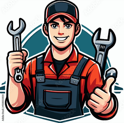 plumber with wrench