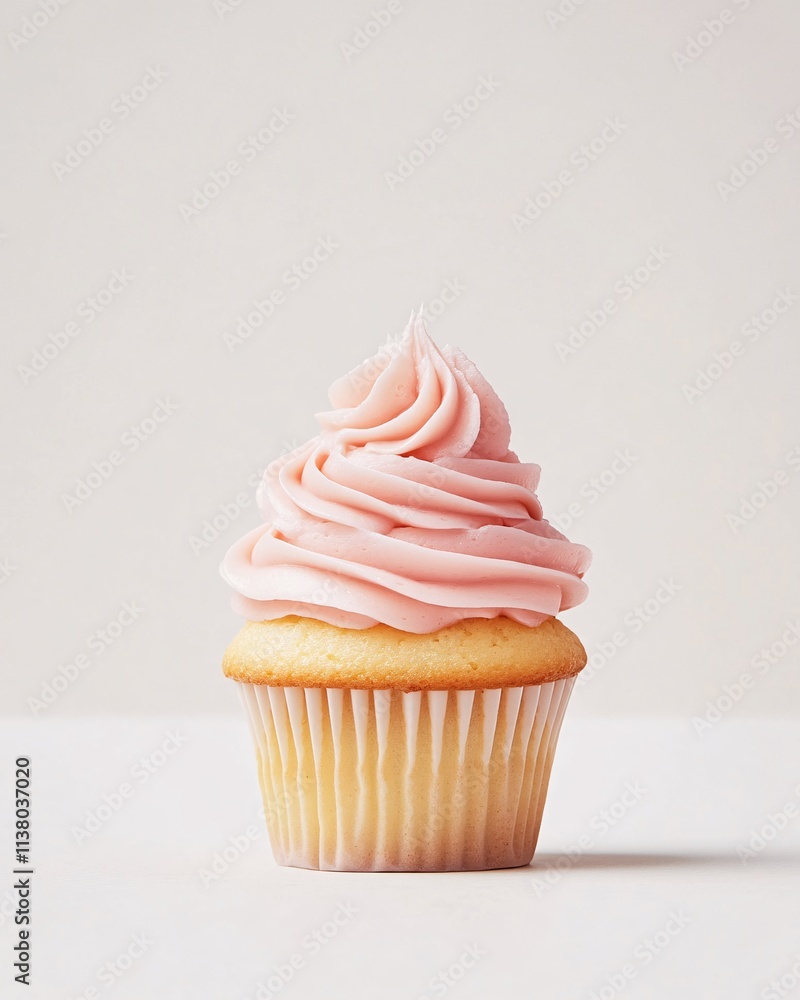 Delicious Pink Frosted Cupcake Delicious Pink Frosted Cupcake