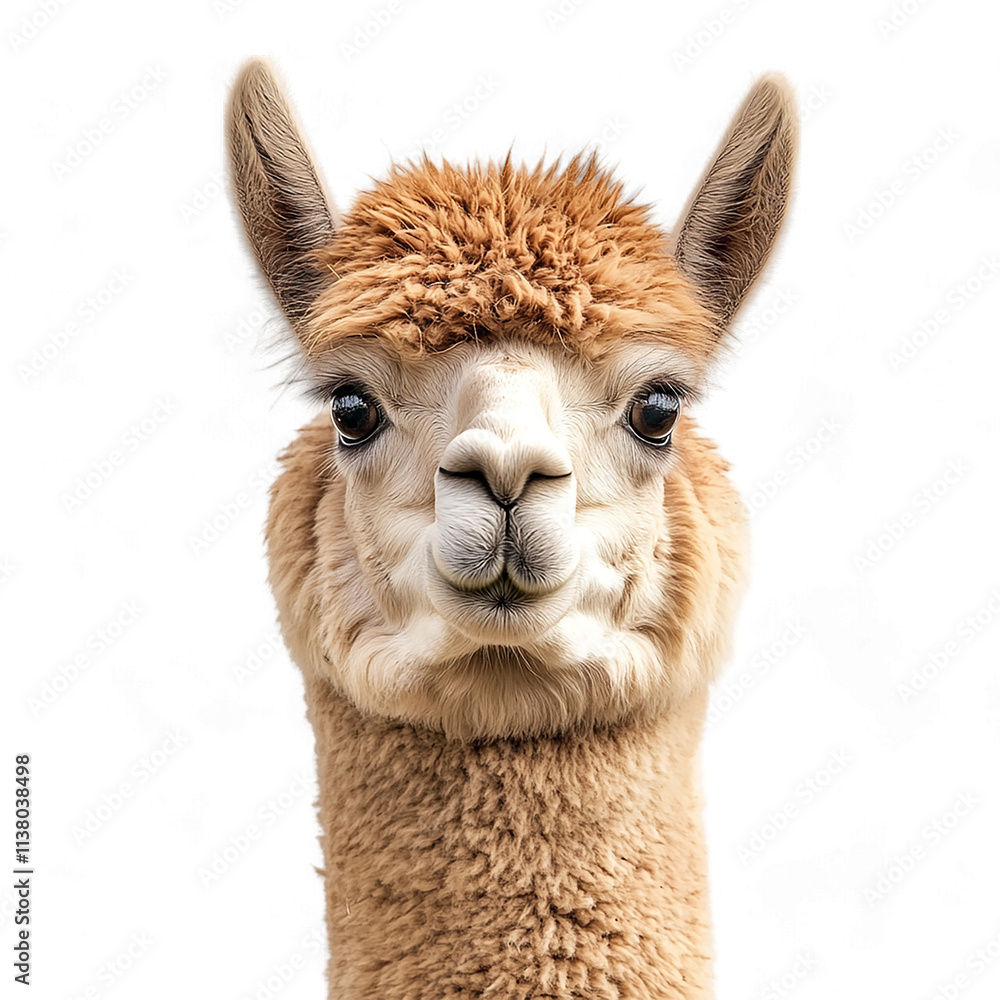 Obraz premium Alpaca Animal On Transparent background