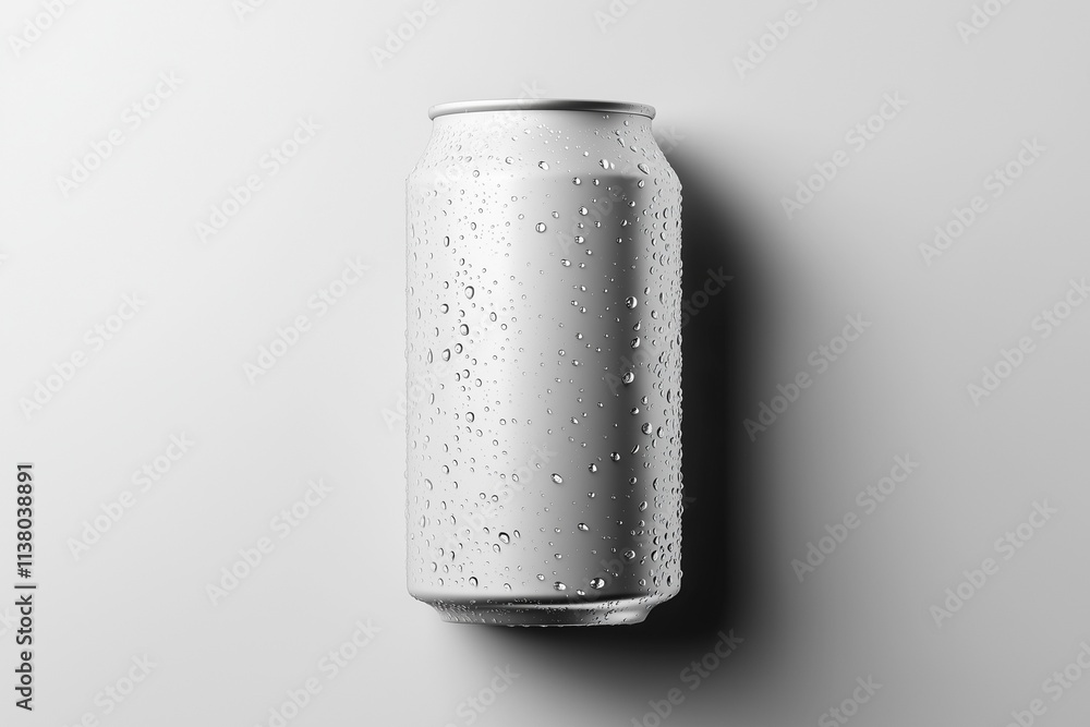 A high quality mockup of a metallic beverage can, perfect for showcasing brand designs and packaging concepts in a sleek, modern presentation A high quality mockup of a metallic beverage can, perfect for showcasing brand designs and packaging concepts in a sleek, modern presentation
