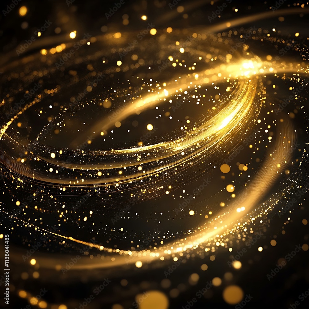 Obraz premium Abstract Gold Particles Background Design