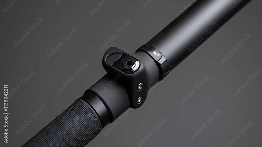 Fototapeta premium Close-up of a modern camera handle detail.