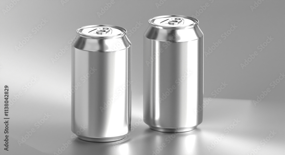 Aluminum cans on a gray background Aluminum cans on a gray background