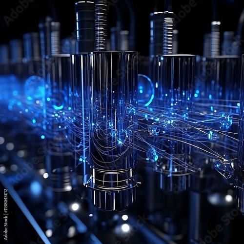 Abstract Futuristic Technology Machine Illustration