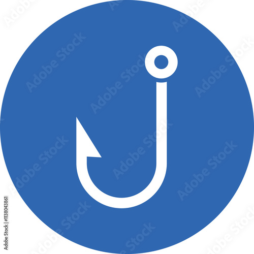 Fishing Hooks glyph circle icon