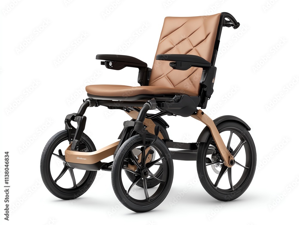 Fototapeta premium Modern ergonomic wheelchair with stylish design.