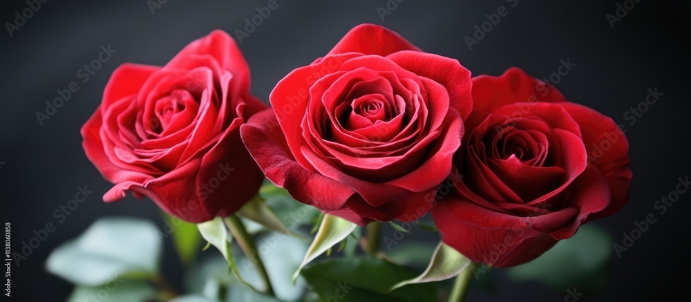 Stunning Red Roses Displayed Elegantly Against a Dark Background for Floral Arrangements and Gift Ideas Stunning Red Roses Displayed Elegantly Against a Dark Background for Floral Arrangements and Gift Ideas