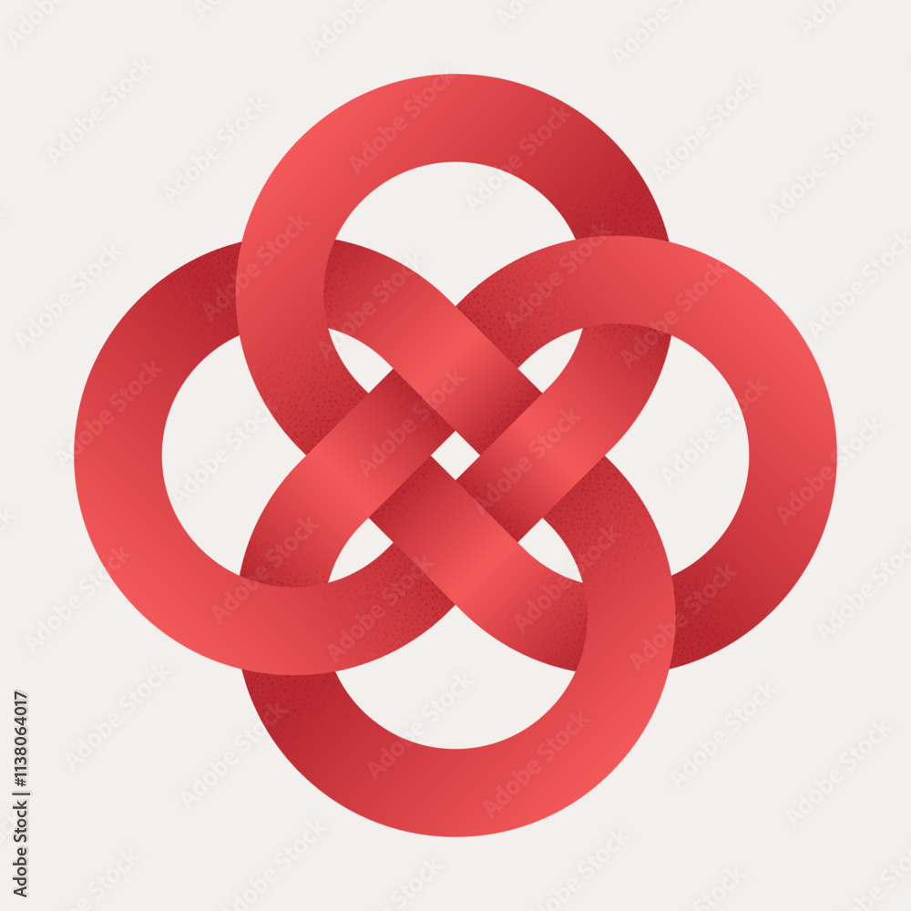 Chinese or Celtic red knot. Clipart for Lunar New Year Chinese or Celtic red knot. Clipart for Lunar New Year