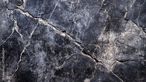 Dark cracked stone texture for abstract wallpaper and background use in design projects showcasing natural materials and rugged surfaces. photo