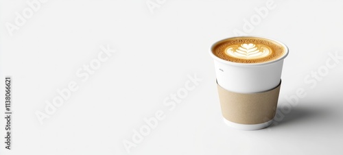 Aromatic Latte in a Disposable Cup: Perfect Coffee Break