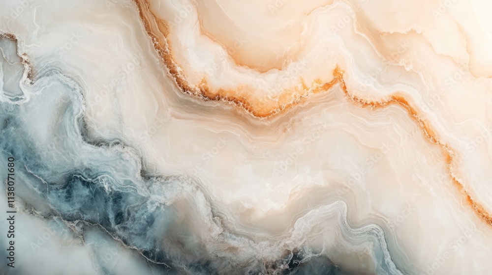 Obraz premium Elegant beige and gold marble texture for luxurious interiors ideal for wallpaper and decorative surfaces with space for your text