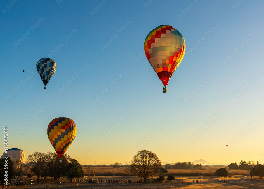 Fototapeta premium 渡良瀬熱気球レース