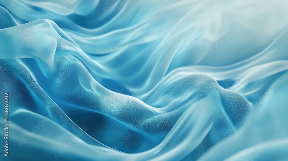 Elegant blue silk fabric texture pattern for luxurious background design and smooth satin aesthetic in interior or fashion applications. Elegant blue silk fabric texture pattern for luxurious background design and smooth satin aesthetic in interior or fashion applications.