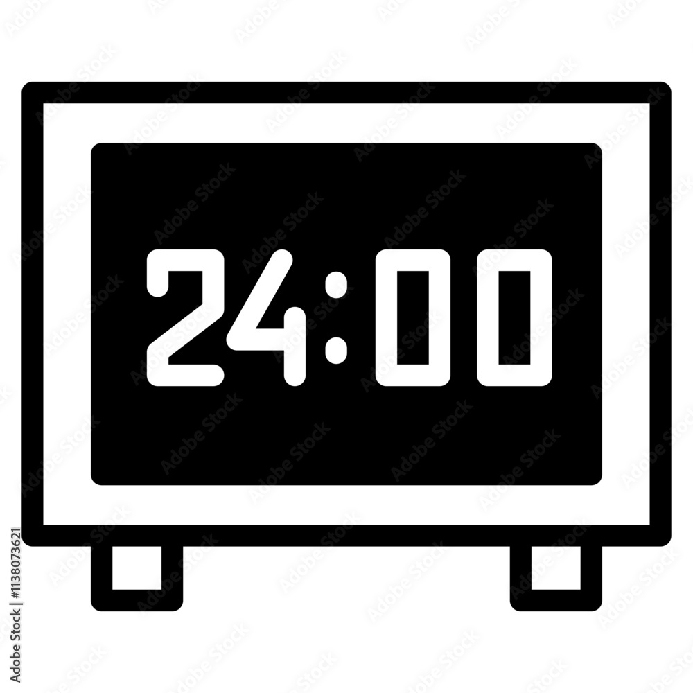digital clock on white background digital clock on white background