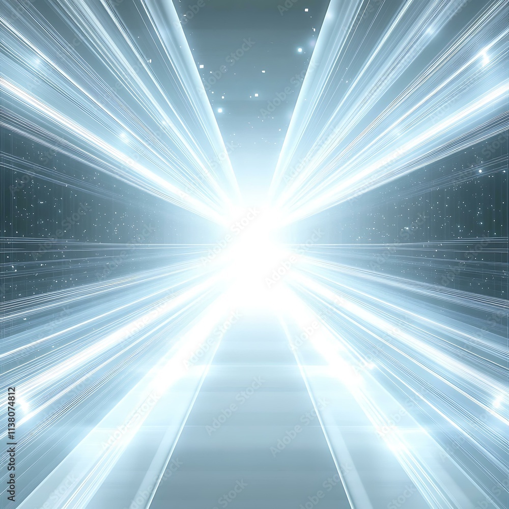 Abstract Light Tunnel Pathway Illustration Abstract Light Tunnel Pathway Illustration
