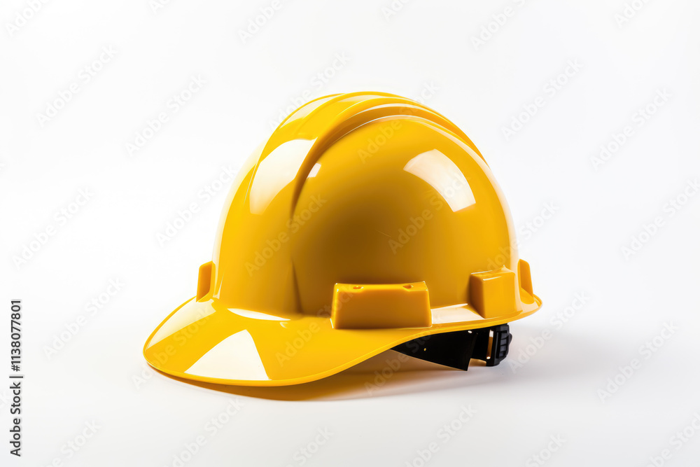 generated illustration of yellow security helmet isolated on white background generated illustration of yellow security helmet isolated on white background