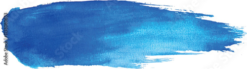 Blue paint artistic dry brush stroke. Watercolor acrylic hand painted backdrop for print, web design and banners. Realistic vector background texture