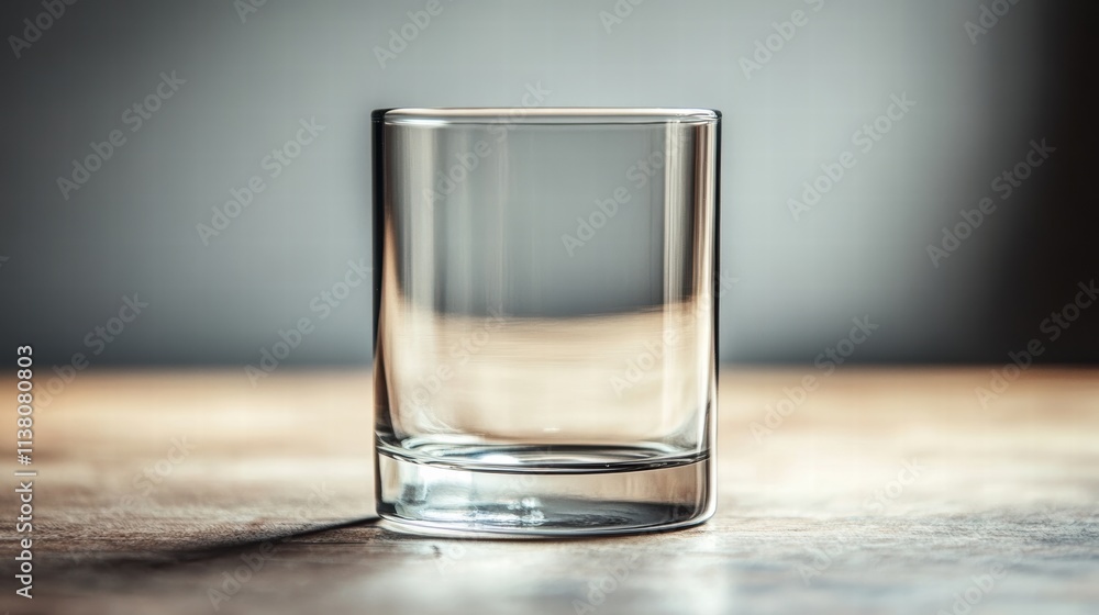 A clear glass tumbler on a wooden surface, illuminated by soft light, creating a minimalist and elegant atmosphere. A clear glass tumbler on a wooden surface, illuminated by soft light, creating a minimalist and elegant atmosphere.