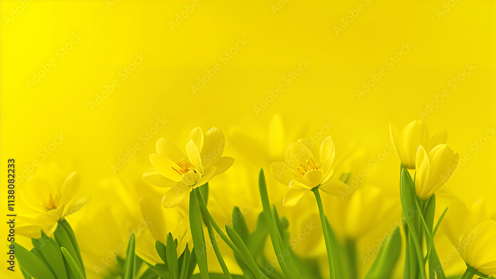 Obraz premium yellow flowers in spring