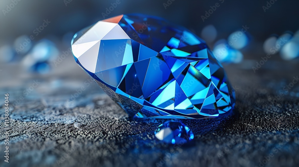 Close up of diamonds various cuts and sizes on dark blue background. Close up of diamonds various cuts and sizes on dark blue background.
