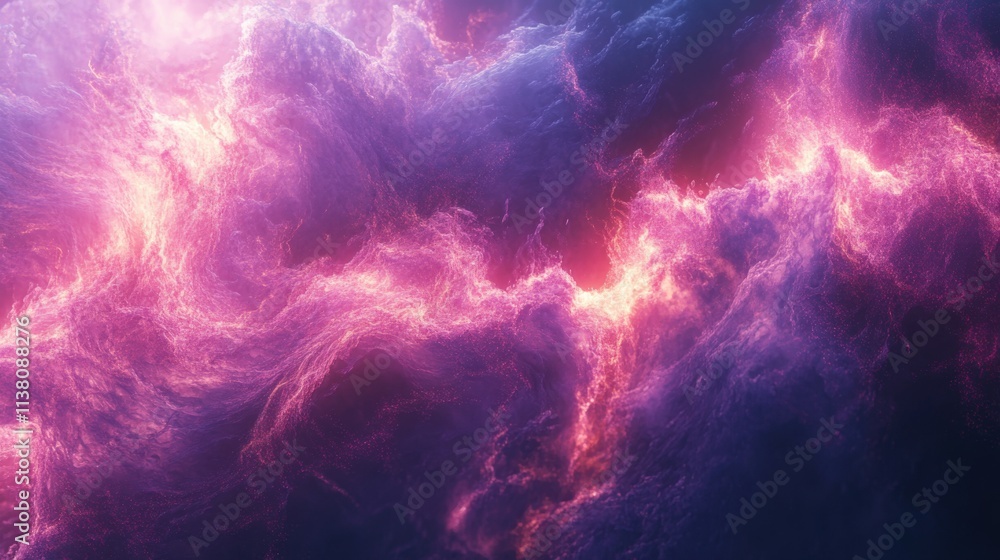 Vibrant Cosmic Clouds in Abstract Style Vibrant Cosmic Clouds in Abstract Style