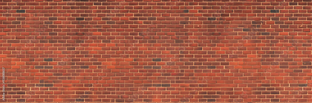 Naklejka premium Red color brick wall for brickwork background