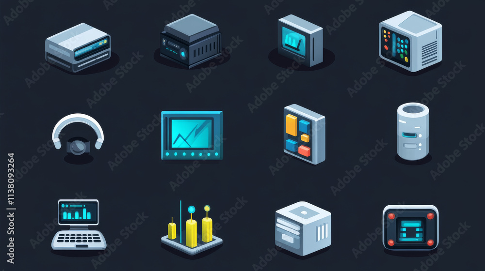 A glossy computer network and internet icon set A glossy computer network and internet icon set
