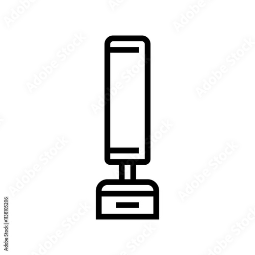 punching bag fitness tool line icon vector. punching bag fitness tool sign. isolated contour symbol black illustration