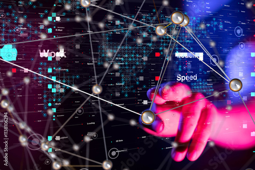 Neural network 3D illustrat...