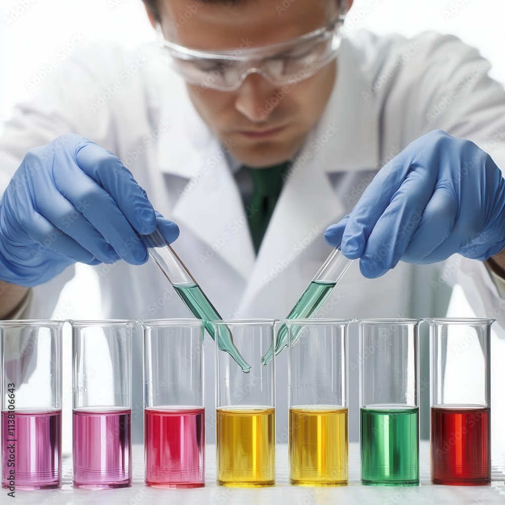 Researcher analyzing data, isolated on solid white background, clinical study result, , Researcher analyzing data, isolated on solid white background, clinical study result, ,