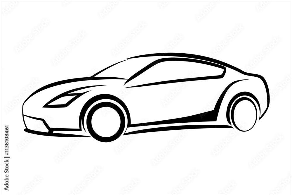 Obraz premium Car vector silhouette design, logo design for graphic, car unique icon, car icon