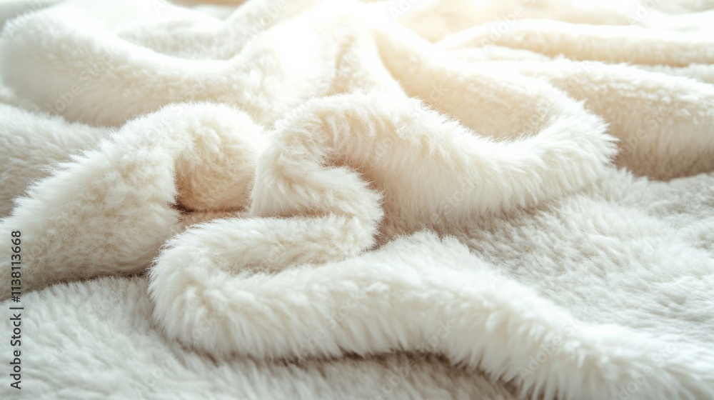Cozy Soft White Fur Blanket Texture Cozy Soft White Fur Blanket Texture