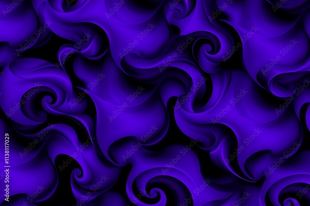 Obraz premium Abstract Swirls of Purple: A captivating abstract background featuring swirling, vibrant shades of purple and black, creating a mesmerizing and dynamic visual experience.