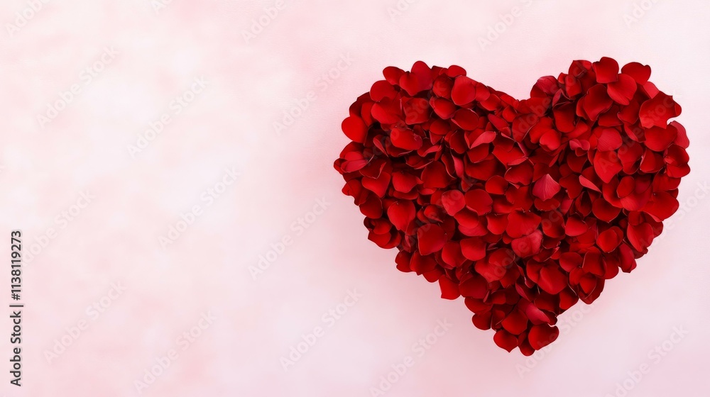 Romantic gesture red heart petals floral arrangement love theme soft background close-up emotions for celebrations Romantic gesture red heart petals floral arrangement love theme soft background close-up emotions for celebrations