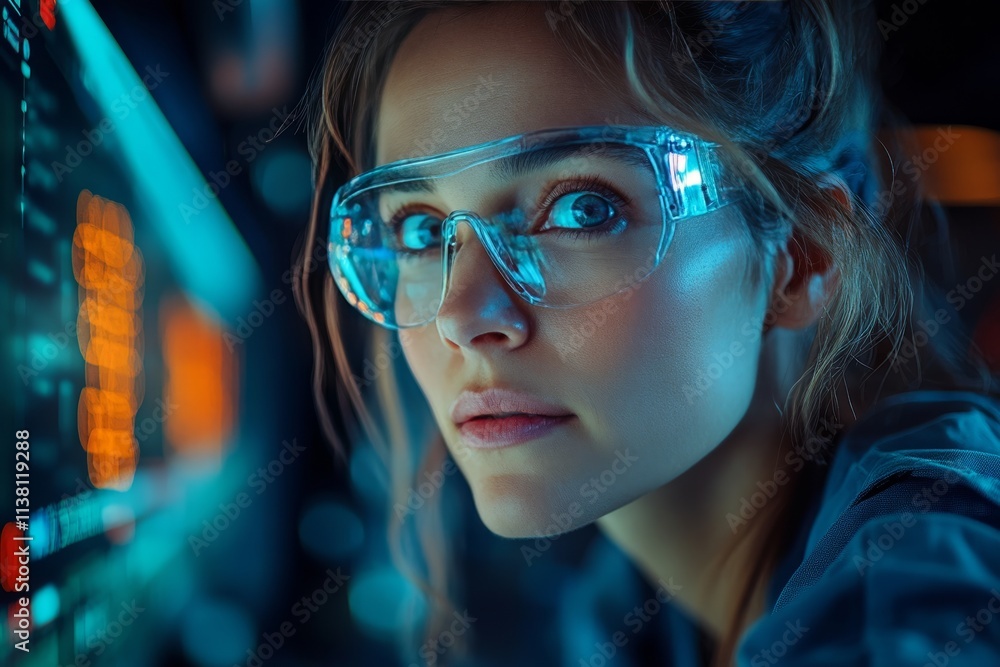 Professionals engaged in AI research and development at night Professionals engaged in AI research and development at night