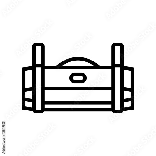 sandbag fitness tool line icon vector. sandbag fitness tool sign. isolated contour symbol black illustration