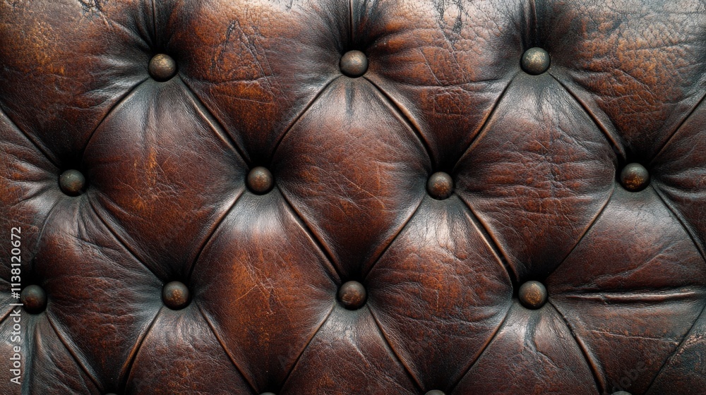 Naklejka premium Vintage Leather Upholstery Texture Detail
