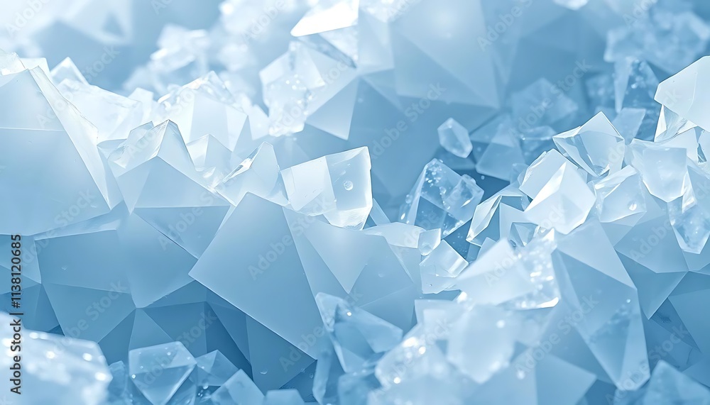 Translucent Blue Ice Crystals in Close-up Translucent Blue Ice Crystals in Close-up