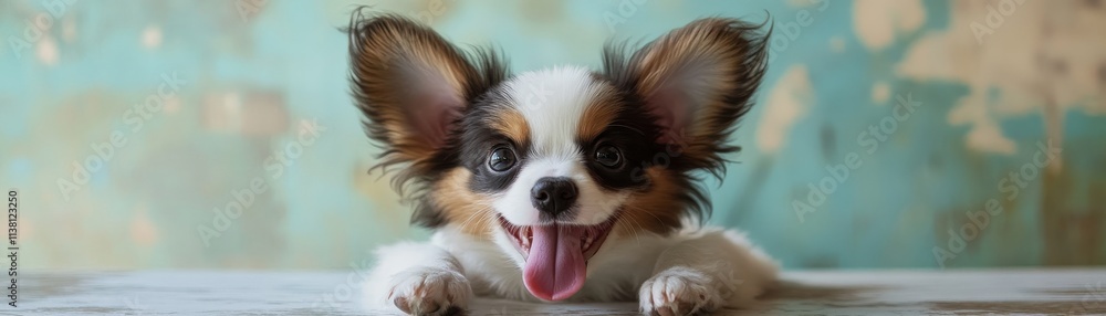 A happy and playful puppy with large ears, enjoying its time at home. A happy and playful puppy with large ears, enjoying its time at home.